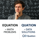 A man thinking in frustration sitting in front of a black board filled with equation.